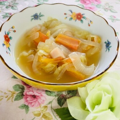 キャベツと人参のスープ美味しかったです♬幸せレシピありがとうございました^ - ^